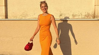 Καλεσμένη σε γάμο τον Σεπτέμβριο; | Η Νατάσα Εξηνταβελόνη προτείνει την ιδανική απόχρωση στο φόρεμα σου για αυτή την εποχή