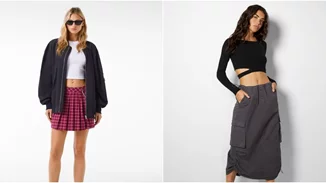 Parachute & Plate Skirt | Ανακαλύψαμε τις must have φούστες του φθινοπώρου στη νέα συλλογή της Bershka