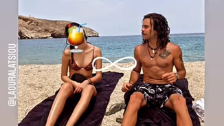 Άγγελος & Λάουρα Λάτσιου | Τα δύο μεγαλύτερα παιδιά της Ελένης Μενεγάκη ποζάρουν μαζί στην Άνδρο