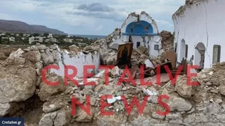 Νέος σεισμός στην Κρήτη | Κατέρρευσε το εκκλησάκι του Αγίου Νικολάου
