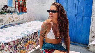 H Ευρυδίκη Βαλαβάνη με τον σύντροφο της στην Μυτιλήνη