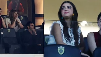 Η Αθανασία Μαρινάκη αγχωμένη μαζί με τις κόρες της στην Opap Arena | Η σπάνια εμφάνιση της Ειρήνης και της Ελένης Μαρινάκη