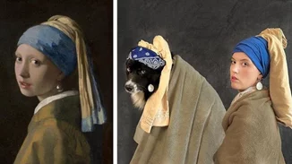 Καλλιτέχνις αναδημιουργεί διάσημους πίνακες με πρωταγωνιστή τον σκύλο της