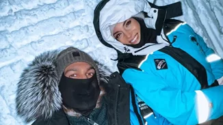 Αθηνά Οικονομάκου – Bruno Cerella | Το ονειρεμένο ταξίδι του ζευγαριού στην παγωμένη Φινλανδία – Φωτογραφίες