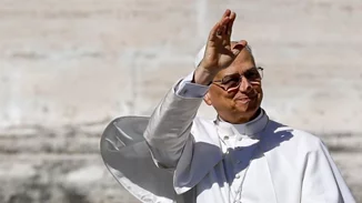 Ο Πάπας Λέων ΙΔ' σε γκράφιτι στο στάδιο των White Sox στο Σικάγο