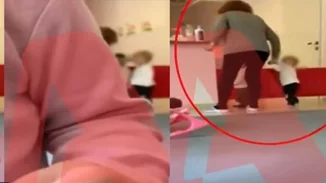 Θεσσαλονίκη | Βίντεο-ντοκουμέντο - Η στιγμή που η βρεφονηπιοκόμος χαστουκίζει ένα παιδί και το τραβάει με μανία