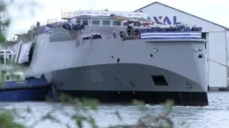 Έτοιμη η πρώτη ελληνική φρεγάτα Belharra | Έγινε η δοκιμαστική καθέλκυση, την Τετάρτη η επίσημη τελετή