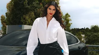 Η Ηλιάνα Παπαγεωργίου με το φόρεμα από την H&M που θα ανανεώσει τα office looks σου