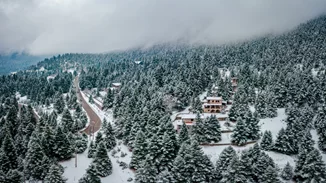 Εκτίμηση του meteo του Αστεροσκοπείου για το ύψος χιονιού που θα πέσει σε Αττική, Ανατολική Στερεά και Εύβοια έως το βράδυ της Δευτέρας