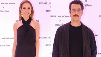 Ντορέττα Παπαδημητρίου & Γιώργος Γεροντιδάκης στην πρώτη κοινή, δημόσια εμφάνιση με total black looks