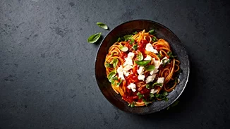 Συνταγή για σπαγγέτι με τοματίνια και ανθότυρο