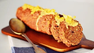 Συνταγή για κορμό σοκολάτας με ταχίνι και κορν φλέικς