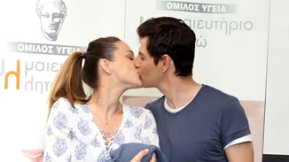 Σάκης Ρουβάς - Κάτια Ζυγούλη: Η έξοδος από το μαιευτήριο