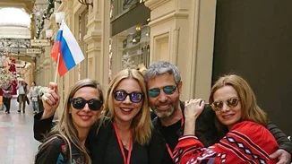 Θοδωρής Αθερίδης - Σμαράγδα Καρύδη: Οι φωτογραφίες από το ξεχωριστό ταξίδι τους στην Μόσχα