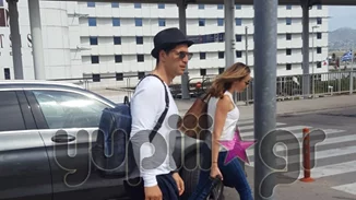 Σάκης Ρουβάς - Κάτια Ζυγούλη: Στο αεροδρόμιο λίγο πριν αναχωρήσουν για το Survivor