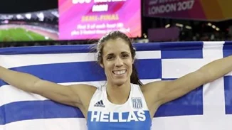 Κατερίνα Στεφανίδη: Χόρεψε συρτάκι και ξετρέλανε όλο το στάδιο του Λονδίνου