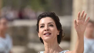 Κατερίνα Λέχου: Εντυπωσιακή στην πρόβα την αφής της Ολυμπιακής Φλόγας