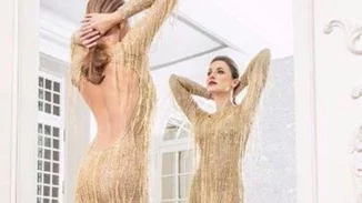 Κάτια Ζυγούλη: Ποζάρει ως μοντέλο με δημιουργίες της Celia Kritharioti