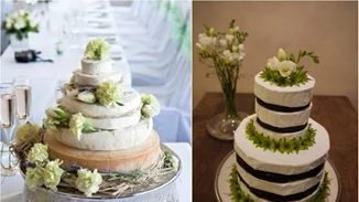 Κι όμως, αυτές οι γαμήλιες τούρτες είναι φτιαγμένες από... τυριά και είναι η νέα τάση!