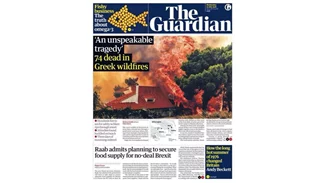 Παγκόσμιο πρωτοσέλιδο η πύρινη τραγωδία στην Ελλάδα
