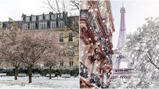 Το Παρίσι στα λευκά | Εικόνες από το μαγευτικό σκηνικό