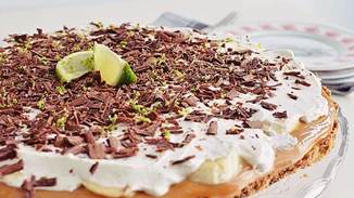 Μπανόφι με έτοιμο καραμελωμένο ζαχαρούχο και λάιμ