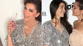 Από εμάς είναι ναι! Η Μελίνα Νικολαΐδη δανείστηκε το φόρεμα της Δέσποινας Βανδή για να πάει στο θέατρο