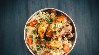 Συνταγή για κοτόπουλο με ρύζι και φέτα