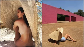 10 celebrities και Influencers που πόζαραν φορώντας μόνο το iconic ψάθινο καπέλο