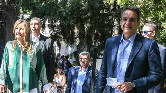 Κυριάκος και Μαρέβα Μητσοτάκη | Στη βάφτιση του γιου της Νίκης Κεραμέως (pics)