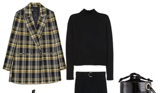 Πώς να φορέσω το καρό blazer στο γραφείο;