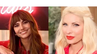 Ηλιάνα Παπαγεωργίου και Ελένη Μενεγάκη με το ίδιο σχεδόν φόρεμα