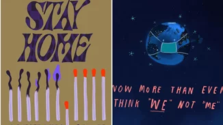 Γραφίστες και καλλιτέχνες στέλνουν το δικό τους μήνυμα για τον κορωνοϊό