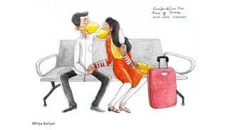 Πώς αποτυπώνει μία illustrator τη νέα κανονικότητα με τις μάσκες