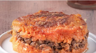 Παστίτσιο με γλυκοπατάτα και κιμά