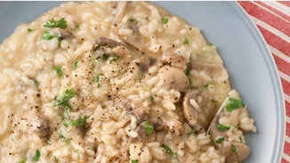 Ριζότο με μανιτάρια και ταχίνι
