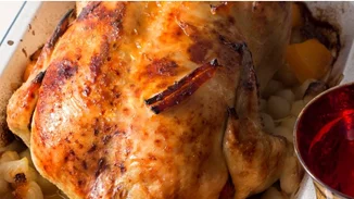 Κοτόπουλο στο φούρνο με γλάσο μουστάρδας