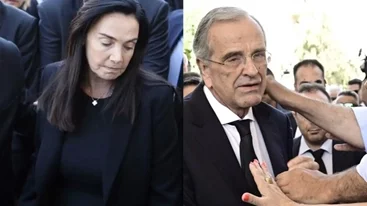 Συντετριμμένοι ο Αντώνης και η Γεωργία Σαμαρά στην κηδεία της κόρης τους