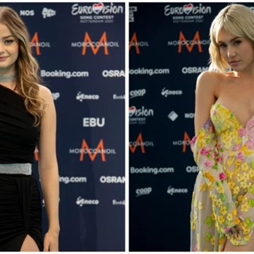 Stefania & Έλενα Τσαγκρινού έλαμψαν στο Turquoise χαλί της Eurovision