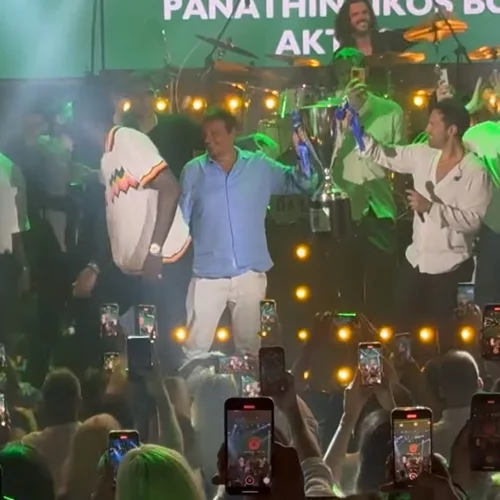 Το ξέφρενο γλέντι του Παναθηναϊκού στον Κωνσταντίνο Αργυρό