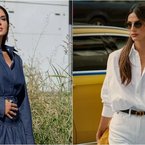 Ηλιάνα Παπαγεωργίου και Σταματίνα Τσιμτσιλή | Τα κομψά looks τους με την ίδια maxi denim φούστα