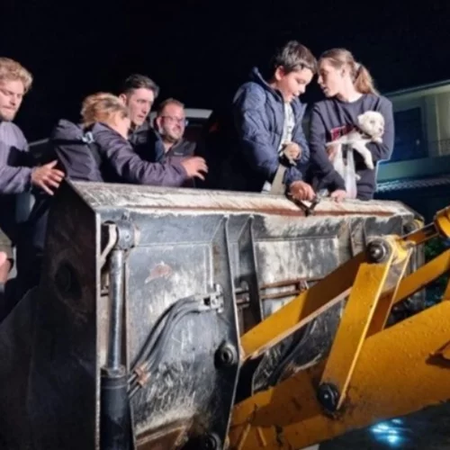 Τρίκαλα | Συγκλονίζουν οι εικόνες διάσωσης παιδιών με γκρέιτερ στα Μεγάλα Καλύβια