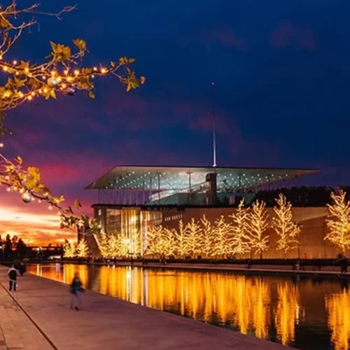 Ιδρυμα Σταύρχος Νιάρχος | H εντυπωσιακή χριστουγεννιάτικη φωταγώγηση και οι στολισμένες όχθες του Καναλιού (Βίντεο)