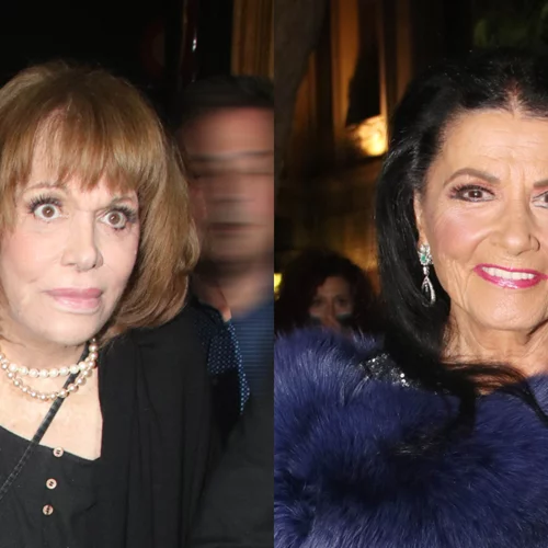 Μαίρη Χρονοπούλου - Ζωζώ Σαπουντζάκη | Κοινή έξοδος για φαγητό στο κέντρο της Αθήνας (vid)