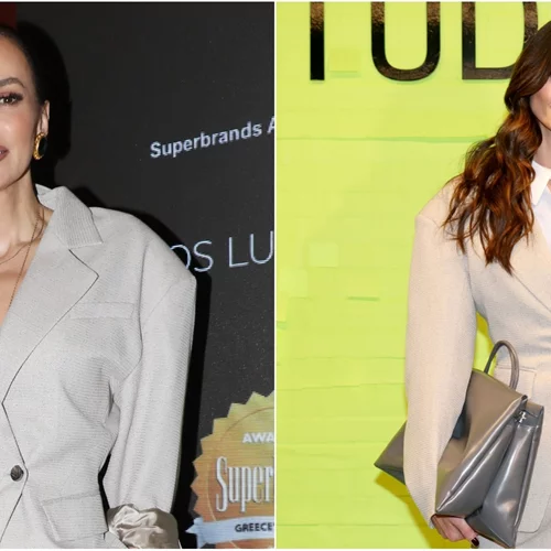 Η Ηλιάνα Παπαγεωργίου και η Μπέττυ Μαγγίρα φόρεσαν το ίδιο ανοιξιάτικο κοστούμι από την H&M