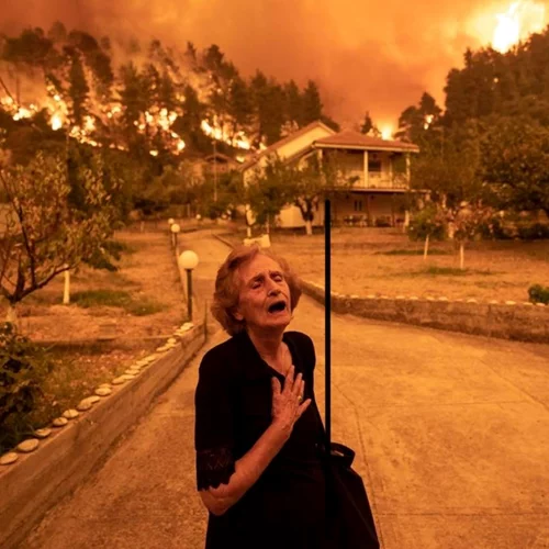 Η σπαρακτική φωτογραφία από τις πυρκαγιές στην Εύβοια ανάμεσα στις 100 καλύτερες φωτογραφίες του περιοδικού TIME για το 2021