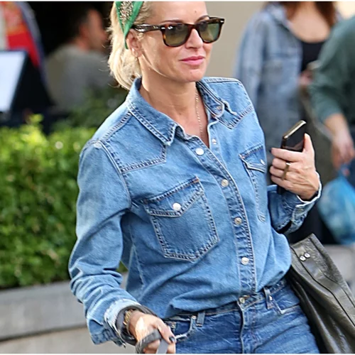 Denim on denim | Φόρεσέ το όπως η Μαρία Μπεκατώρου
