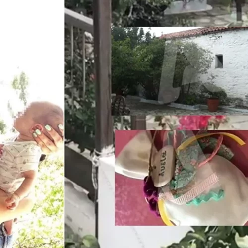 Η βάφτιση της μικρής Λυδίας: Η λιτή μπομπονιέρα και το πέτρινο εκκλησάκι με τον κήπο (Εικόνες - Βίντεο)