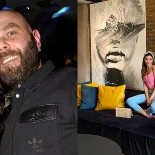 Ήβη Αδάμου - Μιχάλης Κουϊνέλης | Πλάνα από το μοντέρνο σπίτι τους - Το industrial σαλόνι και η μεγάλη βιβλιοθήκη