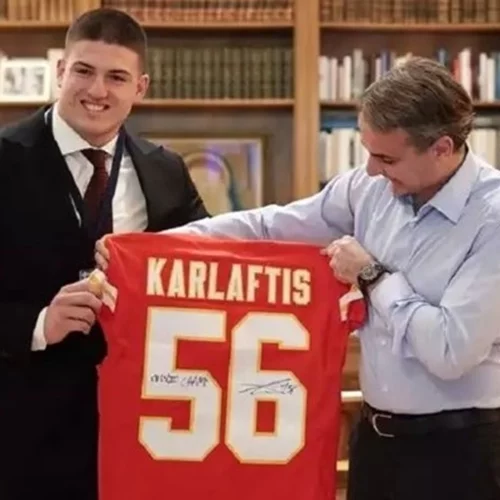 Ο Μητσοτάκης συνάντησε τον "Greek Freak" του NFL- Τον πρώτο Έλληνα που κατέκτησε το Super Bowl